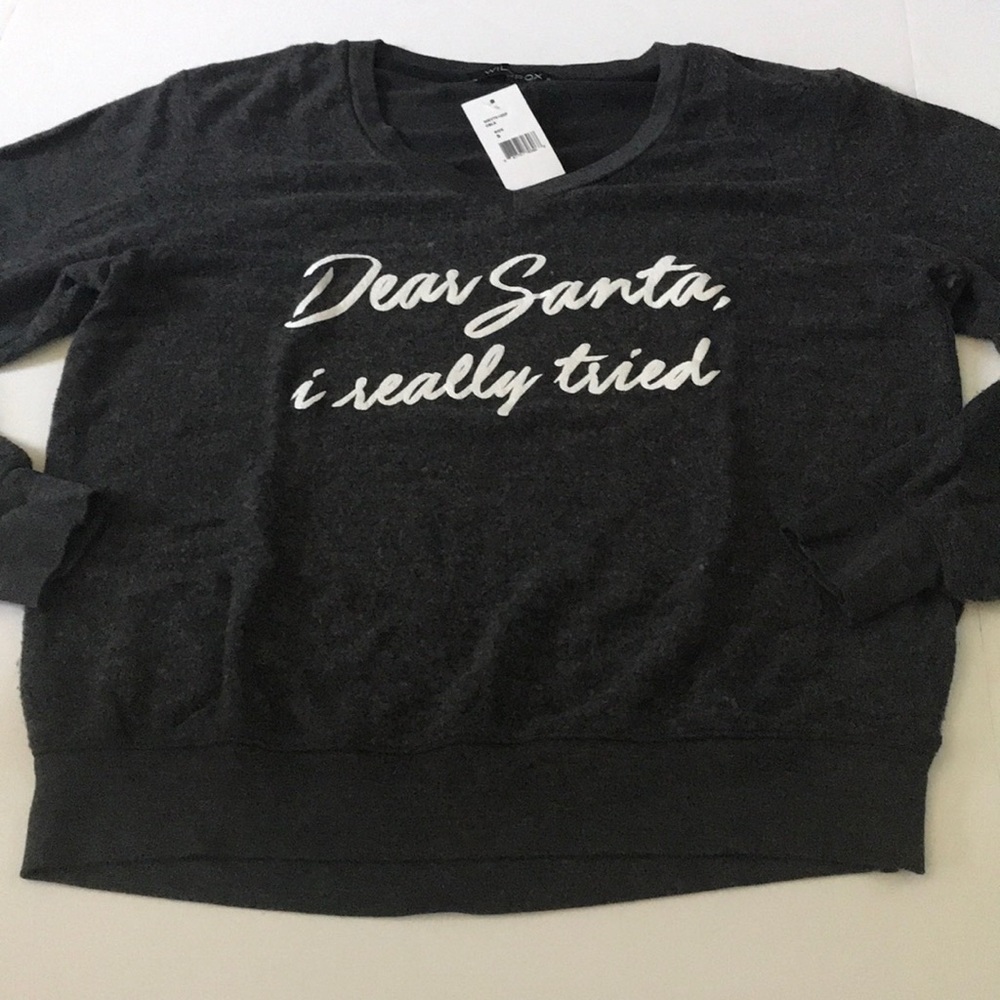 WILDFOX SANTA I REALLY TRIED COZY SOFT SWEATSHIRT